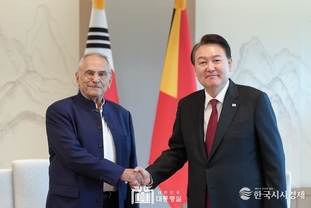 尹 大統領, 동티모르 대통령 면담...양국 관계 국제무대 협력 등 논의