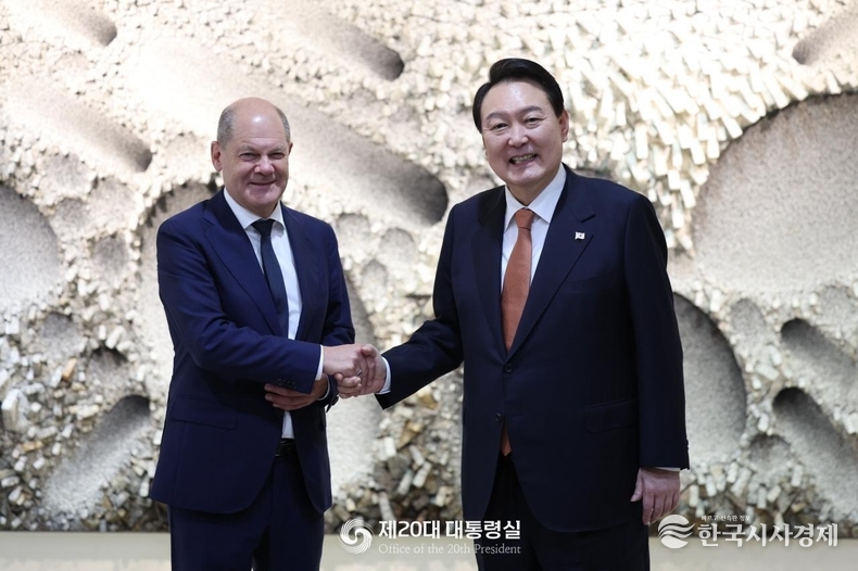 윤 대통령, 올라프숄츠 독일 총리 정상회담.
