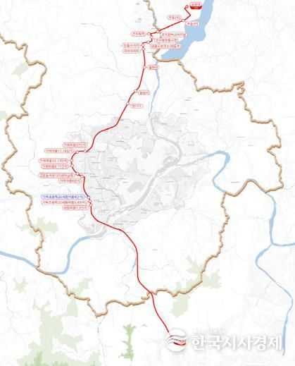 세종시 1003번 버스 노선도