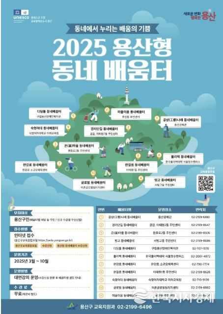 2025 용산형 동네배움터 포스터