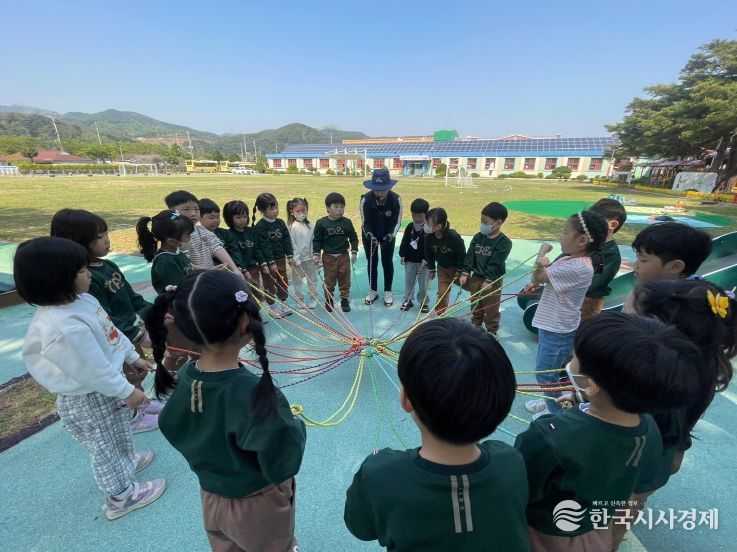 삼척교육지원청, 공동 교육과정‘숲 밧줄 놀이’체험행사 개최