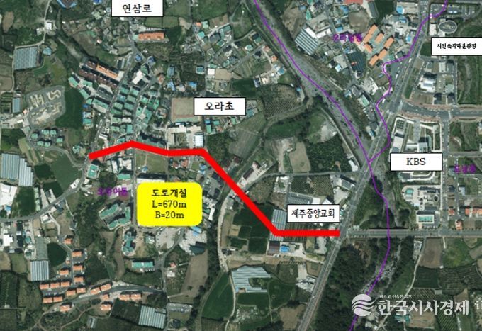 오라초~오남로간 도시계획도로 위치도