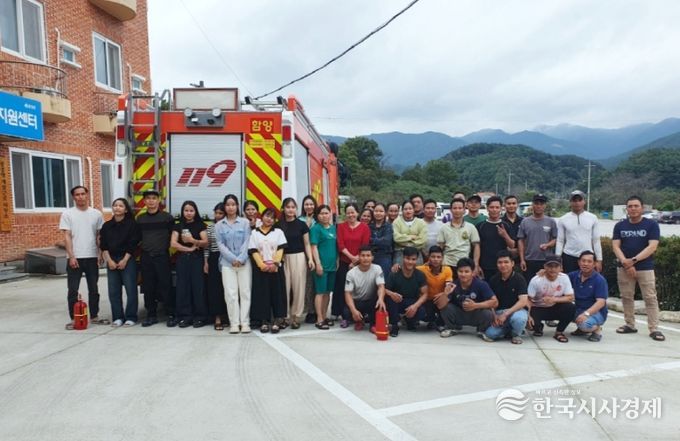 함양군, 외국인 계절근로자 화재대피 훈련 실시