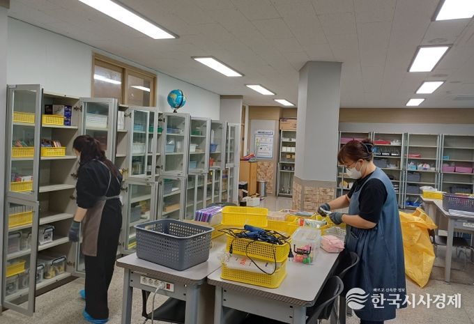 서산교육지원청 학교지원센터, 성연중 과학실 정리 지원