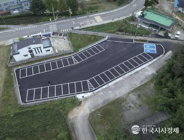 몽산 등산로 주차장 전경