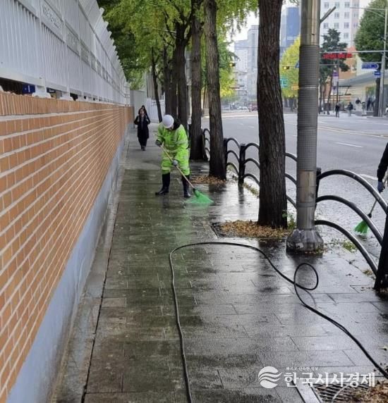 가을철 낙엽·은행 열매 집중 청소 사진