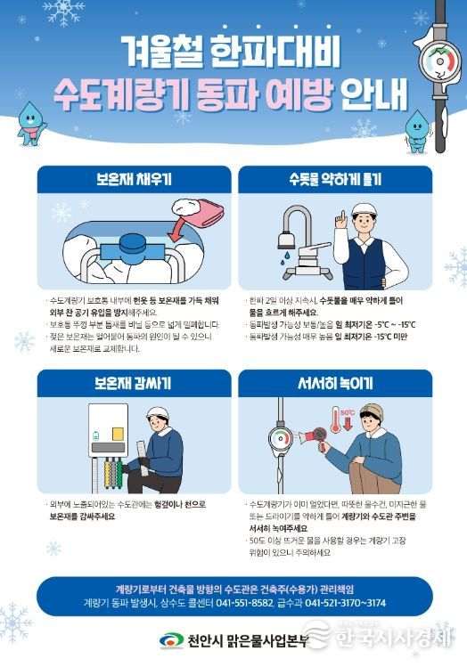 1. 겨울철 한파대비 수도계량기 동파예방 홍보문.