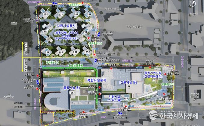 배치도 (※ 향후 건축 인・허가 과정 등에 따라 상기 건축계획은 변경될 수 있음)