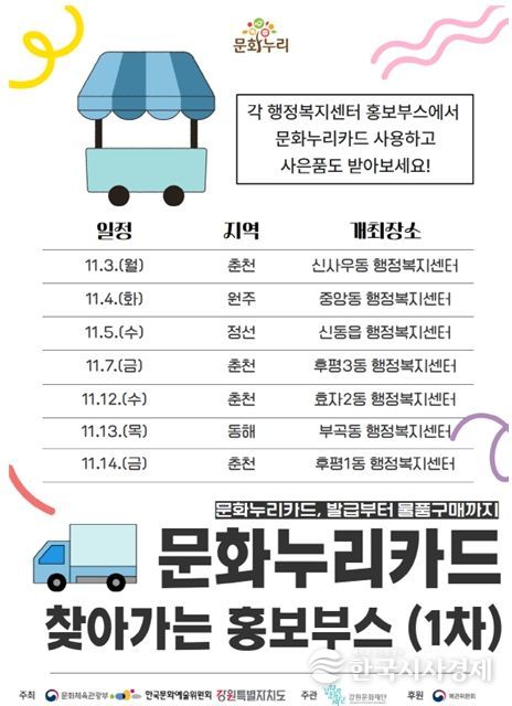 동해시, ‘문화누리카드 찾아가는 홍보부스’운영