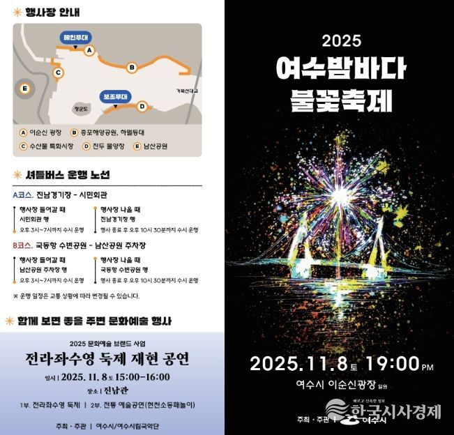 ‘2025 여수밤바다 불꽃축제’ 홍보 리플렛(앞)