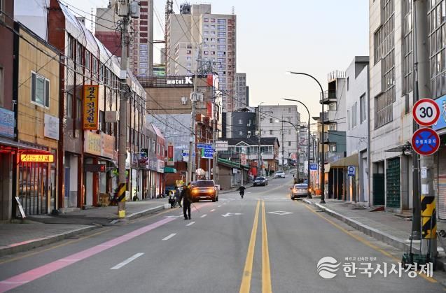 간판개선사업 사업대상지(중앙시장로 일원) 전경