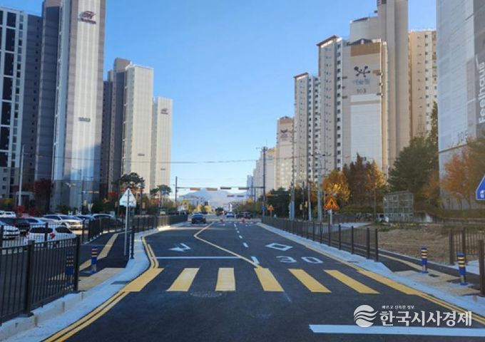 온양 중로3-61호(원예농협) 공사 완료 전경