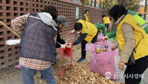 수원시 장안구 정자1동, 가을맞이 낙엽 대청소 실시