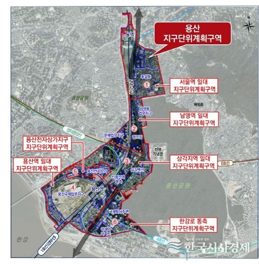 용산지구단위계획 위치도