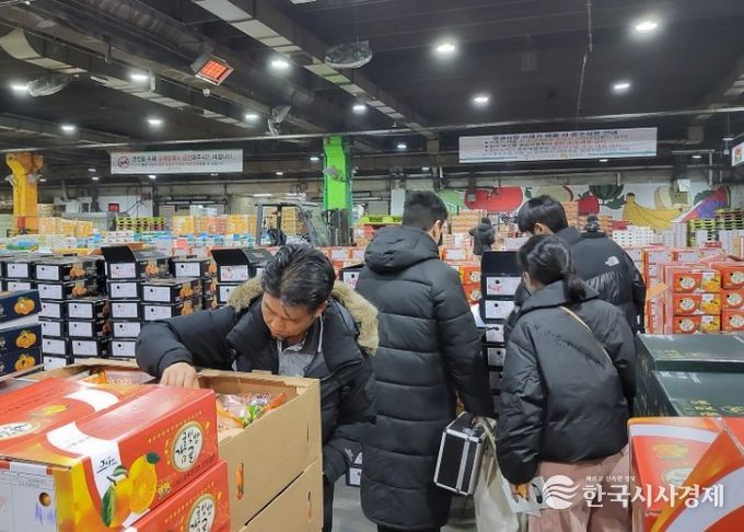 상품외감귤 추적 도매시장 단속