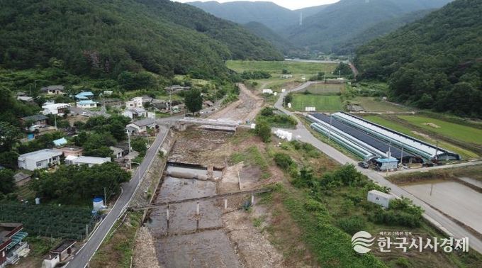 지방하천 준설 및 하도 정비 전경