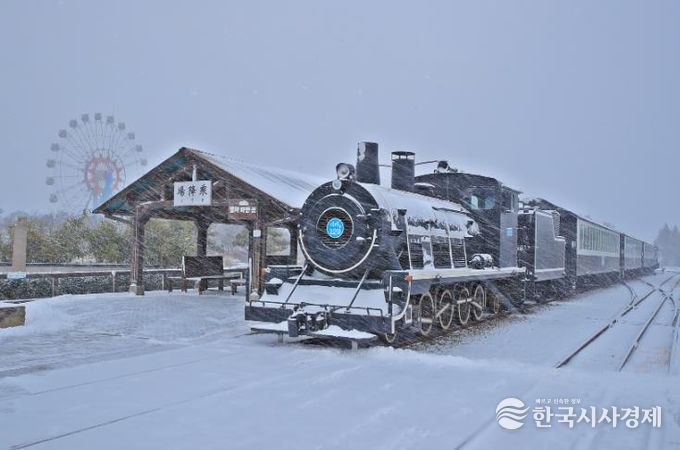 기차마을 증기기관차(겨울)