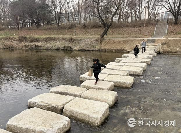 성남시 분당구 구미동 성남물빛공원~무지개마을 잇는 탄천 징검다리
