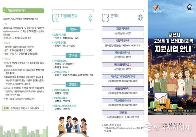 고용위기 선제대응지역 지원제도 홍보물