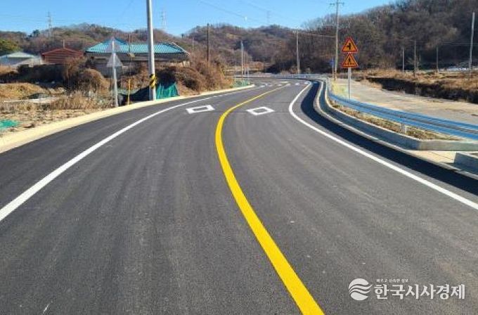 청주시, 현도면 죽전~품곡 간 도로 확장공사 완료