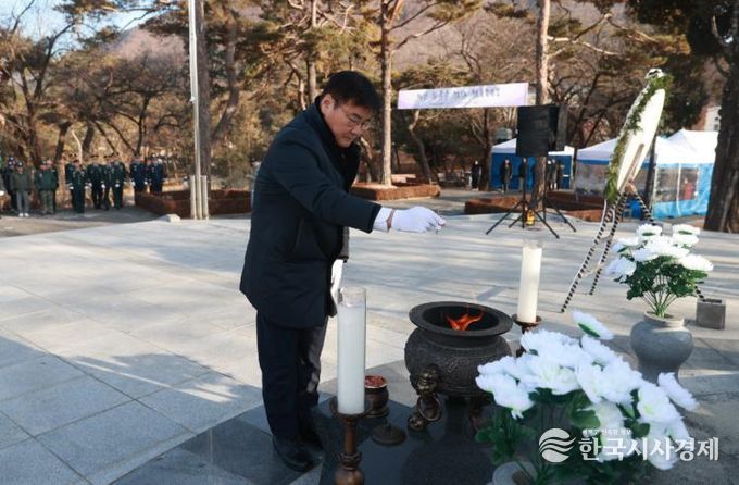 2026년 영월군 신년 충혼탑 참배