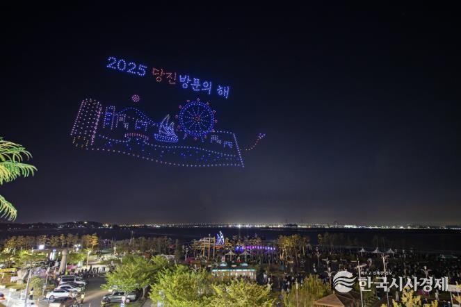 당진방문의해 드론 라이트쇼 전경
