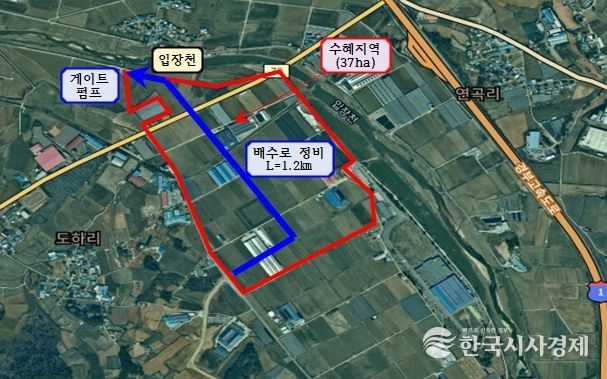 1. 풍세면 남관지구 위치도 및 수혜구역