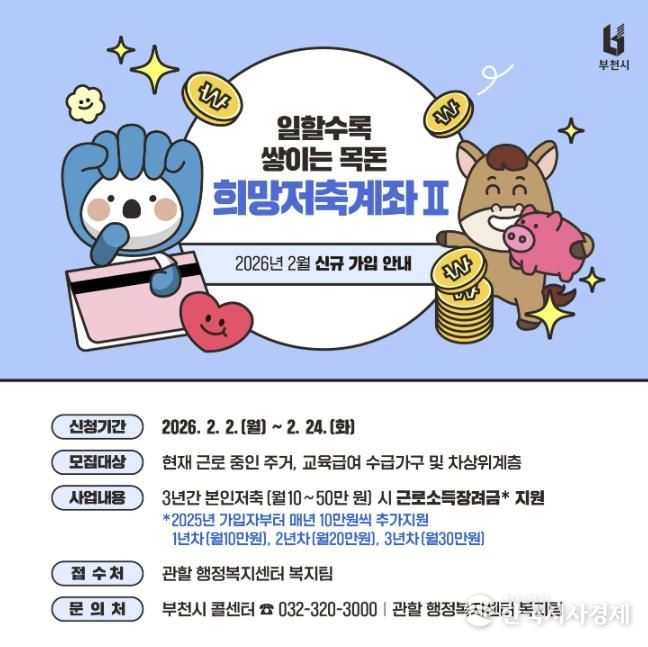 2026년 희망저축계좌(Ⅱ) 가입자 신규 모집 홍보물