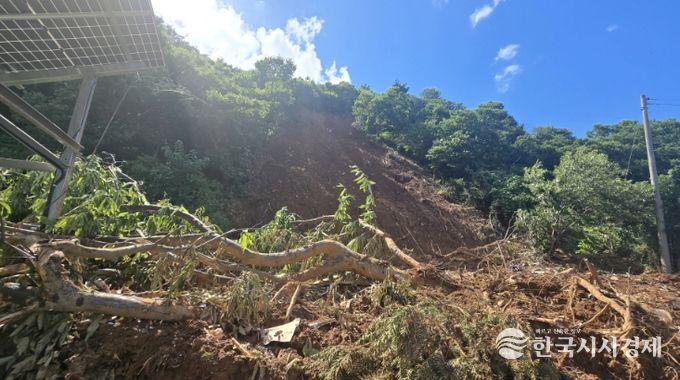 지난해 호우피해를 입은 대치면 주정리 모습