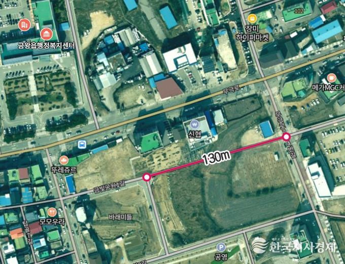 2025년 완공한 금왕2-88 위치도