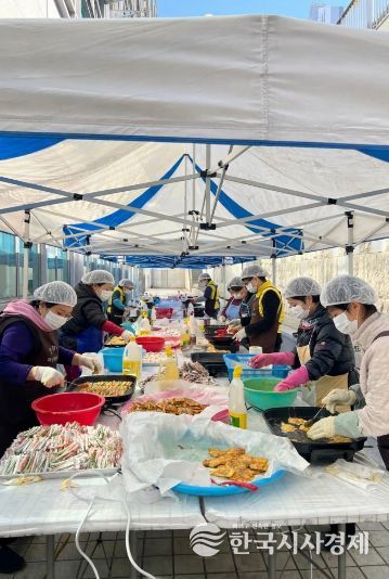 여성자원봉사회 설 명절 음식 만들기