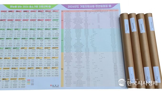 김천시 중소기업 지원사업 하나로 안내도 배부