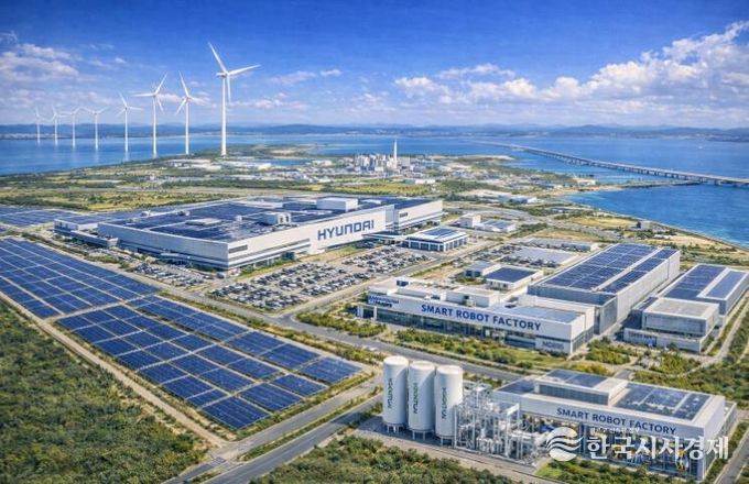 현대차지원TF및re100전담인력운영관련새만금산업단지내들어설공장이미지를해당부서에서Ai로생성