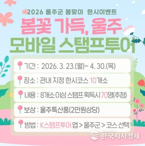 울주군, 봄맞이 한시 관광이벤트 진행