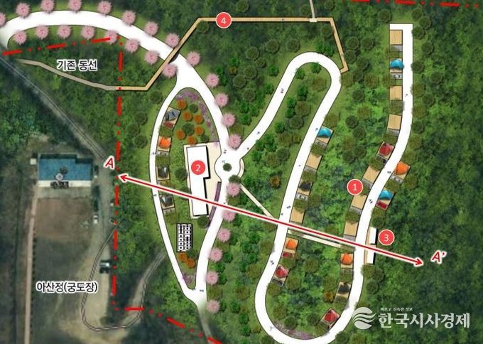 속야영장 계획도