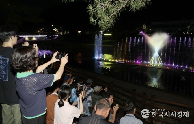 2025년 자연울림 음악분수 공연 장면