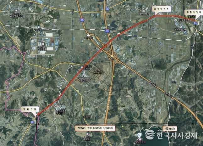 제한속도 상향 위치도