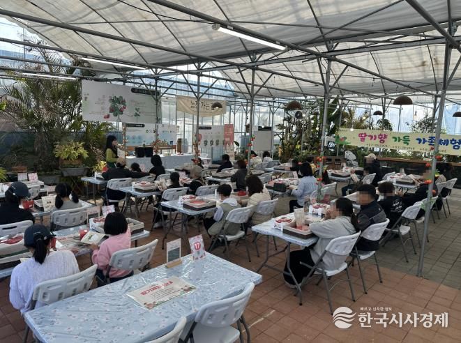 딸기향 가득 가족체험 모습