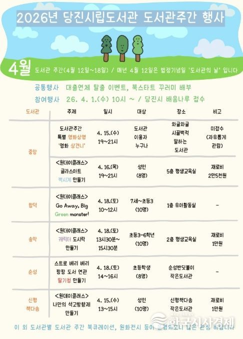 도서관 주간 행사 홍보물