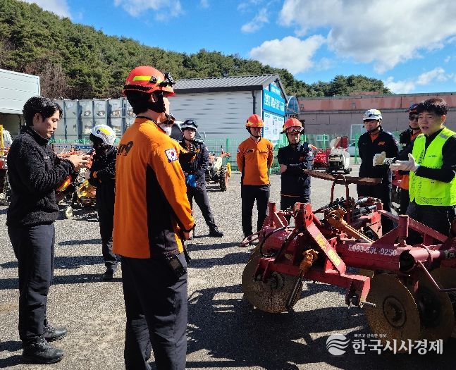 소방대원 대상 농업기계 사고 대응 교육