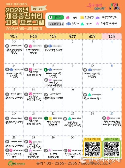 '2026년 채용중심 취업지원 프로그램' 포스터