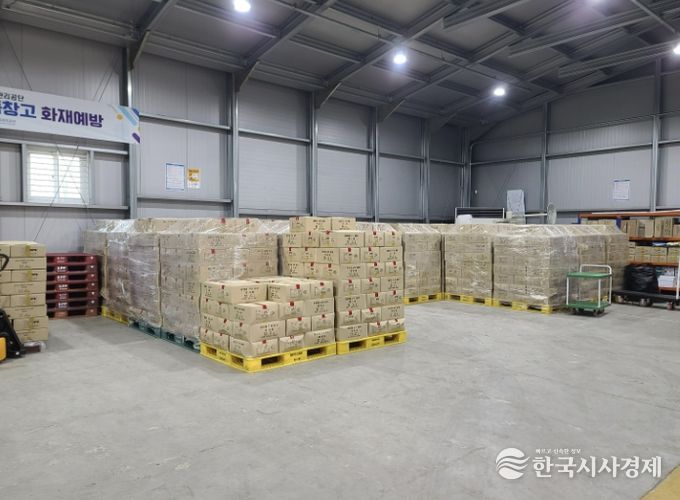 종량제봉투 완제품 적재 모습